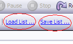 Screen: Save and load list